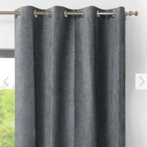 Selena Blackout Curtain Panel - Charcoal