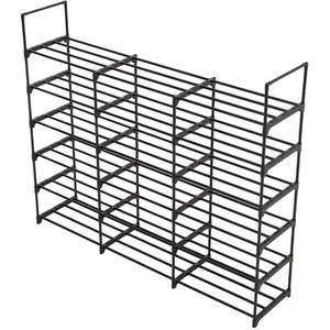 Lifeideas 6-Tier Shoe Rack with 3 Columns - Black - Image 3