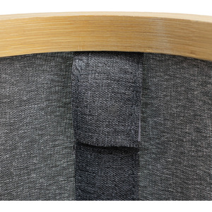 JVL 26L Bambanio Foldable Bamboo Storage Basket Set of 3 - Grey - Image 4