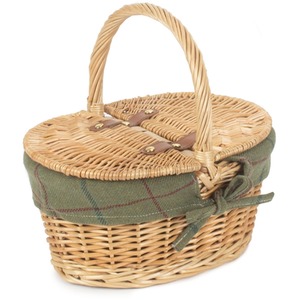 Child's Oval Lined Lidded Picnic Hamper - Image 4
