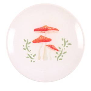 Mushroom Trinket Dish - White