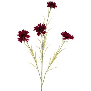 Hill Interiors Cornflower Artificial Plant - Burgundy