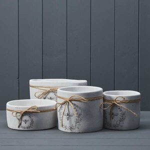 Charming White Bee Pot Plant pot - White