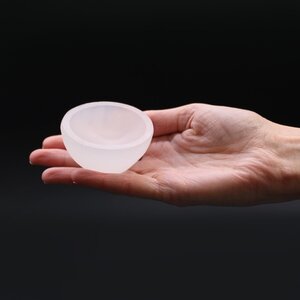 Selenite Round Bowl Crystal Display Decorative Trinket Holder - White