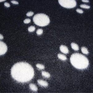 Paw Print Soft Fleece Pet Blanket Comfort Bed Mat 119x98cm - Dark Green - Image 2