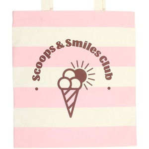 Pink Scoops and Smiles Club Polycotton Tote Bag - Pink - Image 2