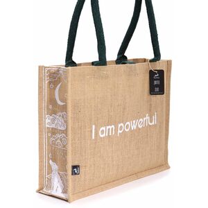 Hop Hare Jute Big Bag I am Powerful - Brown