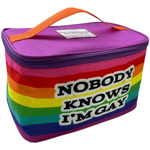 Nobody Knows I'm Gay Lunch Bag - Multicolour