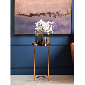 Chiara Small Grey Sand Effect Vase - Glass 100%