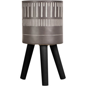 Darnell Small Black And White Finish Planter - Black & White