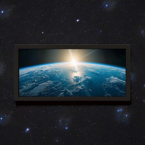 Wall Art Framed Print  Home Earth Horizon - Black