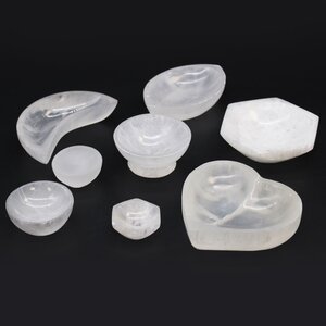 Selenite Ritual Bowl for Crystals Herbs Decor - White - Image 2