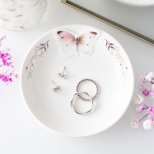 White Butterfly Trinket Dish - White - Image 3