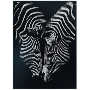 Zebra Mirage Framed Wall Art - Black
