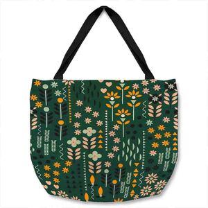 Selection Of Flowers Print Tote bag - Green